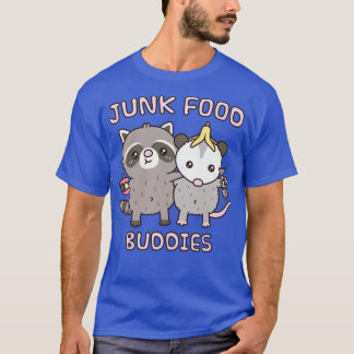 Niedlicher Raccoon und Opossum Junk Food Buddies F T-Shirt