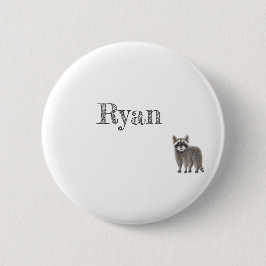 Niedlicher Racoon-Button Button