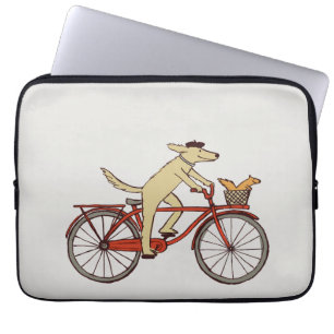 Niedlicher Radhund und Eichhörnchen   Fun Animal A Laptopschutzhülle