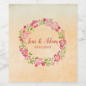 Niedlicher Rahmen für Blume Weinetikett (Einzelnes Label)