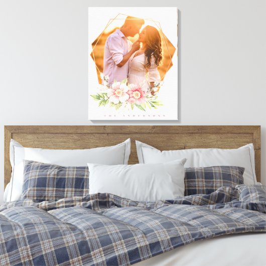 Niedlicher Rahmen für Blumenkranz Leinwanddruck (Insitu (Schlafzimmer))