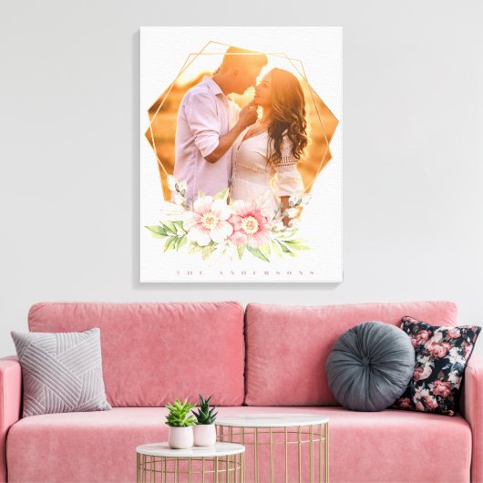 Niedlicher Rahmen für Blumenkranz Leinwanddruck (Insitu (Wohnzimmer))