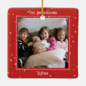 Niedlicher Rahmen für den Weihnachtsmann | Foto zu Keramikornament (Rückseite)