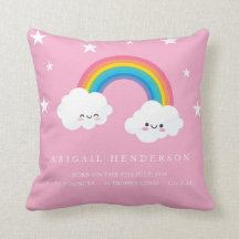 Niedlicher Rainbow Birne Ankündigung Pillow