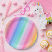 Niedlicher Rainbow-Bright und farbenfroher Geburts Pappteller (Party)