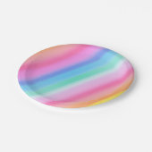 Niedlicher Rainbow-Bright und farbenfroher Geburts Pappteller (Schrägansicht)