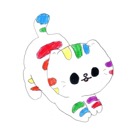 Niedlicher Rainbow Cat Cartoon für Kinder Falten Geschenktütchen