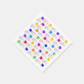 Niedlicher Rainbow Color Cartoon Elefanten Kind Ge Serviette (Ecke)