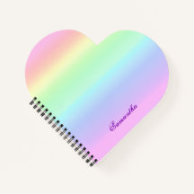 Niedlicher Rainbow Gradient Heart Individuelle Nam