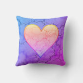 Niedlicher Rainbow-Heart-Marmor Kissen (Rückseite)