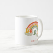 Niedlicher Rainbow-Individuelle Name Kaffeetasse (VorderseiteRechts)
