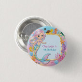 Niedlicher Rainbow-Meerjungfisch Seepferd Stern Ge Button (Vorne & Hinten)