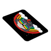 Niedlicher Rainbow-Mops Magnet (Rechte Seite)