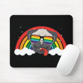 Niedlicher Rainbow-Mops Mousepad (Mit Mouse)