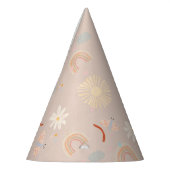 Niedlicher Rainbow Pink Birthday Party-Hut Partyhütchen (Links)