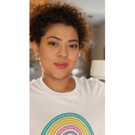 Niedlicher Rainbow-Preschool-Lehrer mit Apple Tri-Blend Shirt