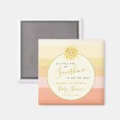 Niedlicher Rainbow Ray of Sunshine Baby Shower Magnet (Vorderseite/Rückseite)