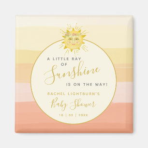 Niedlicher Rainbow Ray of Sunshine Baby Shower Magnet