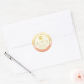 Niedlicher Rainbow Ray of Sunshine Baby Shower Runder Aufkleber (Umschlag)