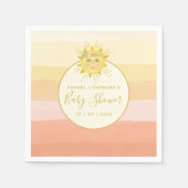 Niedlicher Rainbow Ray of Sunshine Baby Shower Serviette (Vorderseite)