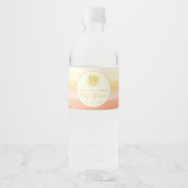 Niedlicher Rainbow Ray of Sunshine Baby Shower Wasserflaschenetikett (Vorderseite)
