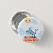 Niedlicher Rainbow-Stechwal Button (Vorne & Hinten)