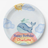 Niedlicher Rainbow-Stechwal Pappteller (Vorderseite)