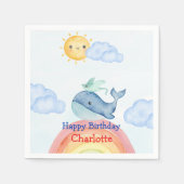 Niedlicher Rainbow-Stechwal Serviette (Vorderseite)