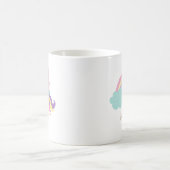 Niedlicher Rainbow Unicorn-Glitzer Kaffeetasse (Mittel)