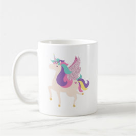 Niedlicher Rainbow Unicorn-Glitzer Kaffeetasse