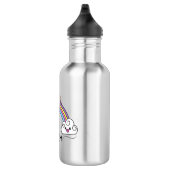 Niedlicher Rainbow Unicorn Personalisierter Name Edelstahlflasche (Rechts)