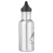 Niedlicher Rainbow Unicorn Personalisierter Name Edelstahlflasche (Links)