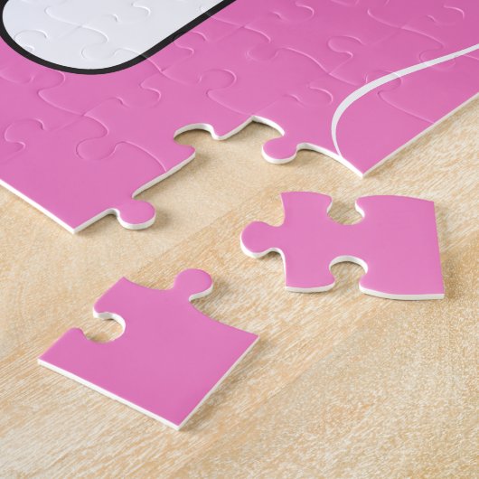 Niedlicher Rainbow Unicorn Personalisierter Name Puzzle (Seite)