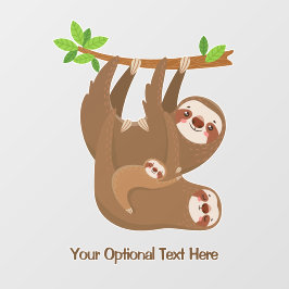 Niedlicher Rand für benutzerdefinierten Text Fensteraufkleber