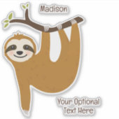 Niedlicher Rand für Text und Farbe Aufkleber (Vorderseite)