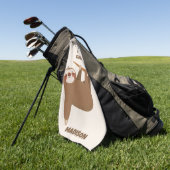Niedlicher Rand für Text und Farbe Golfhandtuch (Gras)