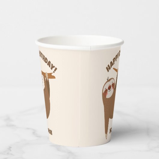 Niedlicher Rand für Text und Farbe Pappbecher (Rechts)