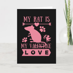 Niedlicher Rat und Valentinstag Karte