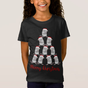 Niedlicher Rat Weihnachtsbaum T-Shirt