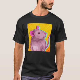 Niedlicher Ratten Besitzer Rodent Tier Retro Rat T-Shirt