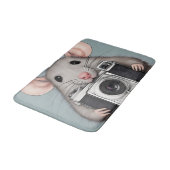 Niedlicher Rattenfotograf Badematte (Schrägansicht)