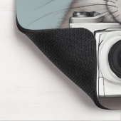 Niedlicher Rattenfotograf Mousepad (Ecke)