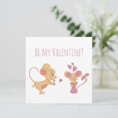 Niedlicher Rattenjubiläum / Valentinstag Karte (Stehend Vorderseite)