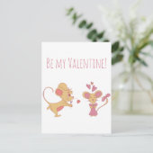 Niedlicher Rattenjubiläum / Valentinstag Postkarte (Stehend Vorderseite)