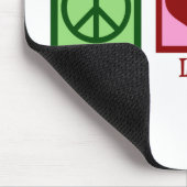 Niedlicher Receptionist Peace Liebe Empfang Mousepad (Ecke)