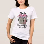 Niedlicher Rechner mit Bugmathematiklehrer Tri-Blend Shirt (Vorderseite)