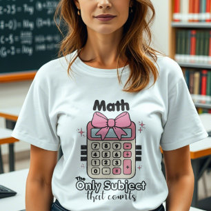Niedlicher Rechner mit Bugmathematiklehrer Tri-Blend Shirt