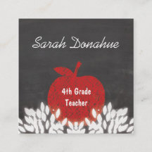 Niedlicher Red Apple Chalkboard School Lehrer