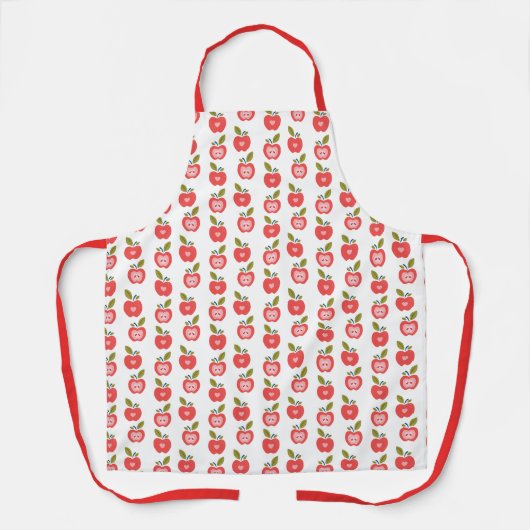 Niedlicher Red Apple Musterschüler-Planer Schürze (Vorderseite)