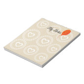 Niedlicher Red Balloon- & Herz-Editor Notizblock (Rotiert)